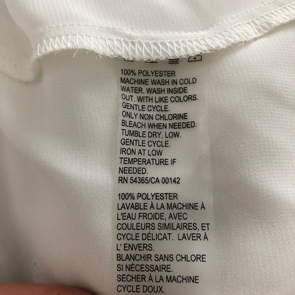 White Relaxed Tie Front Blouse - Picture 8 of 8